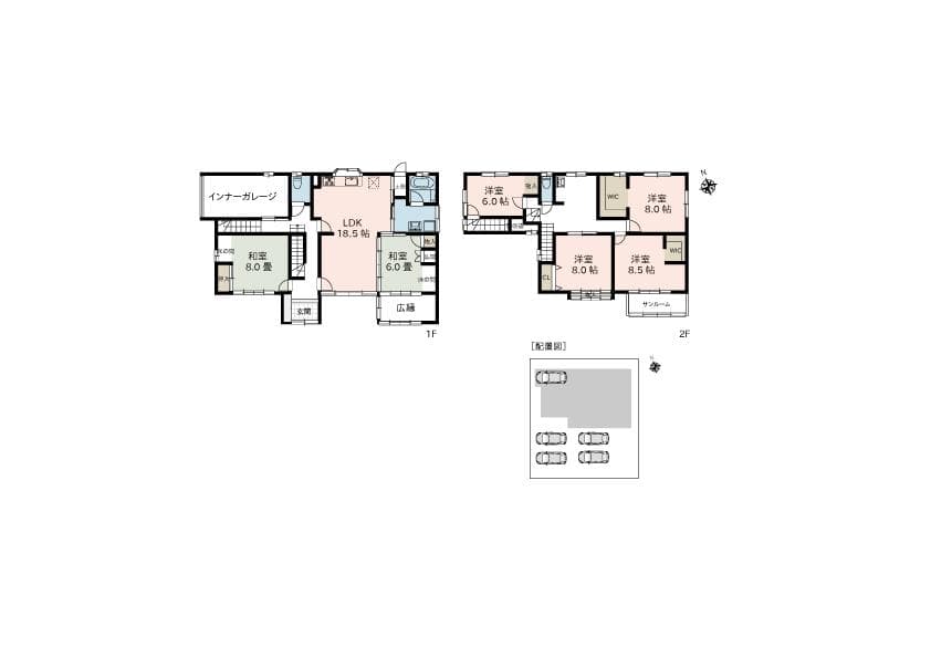 Chalet two-storey floor plan